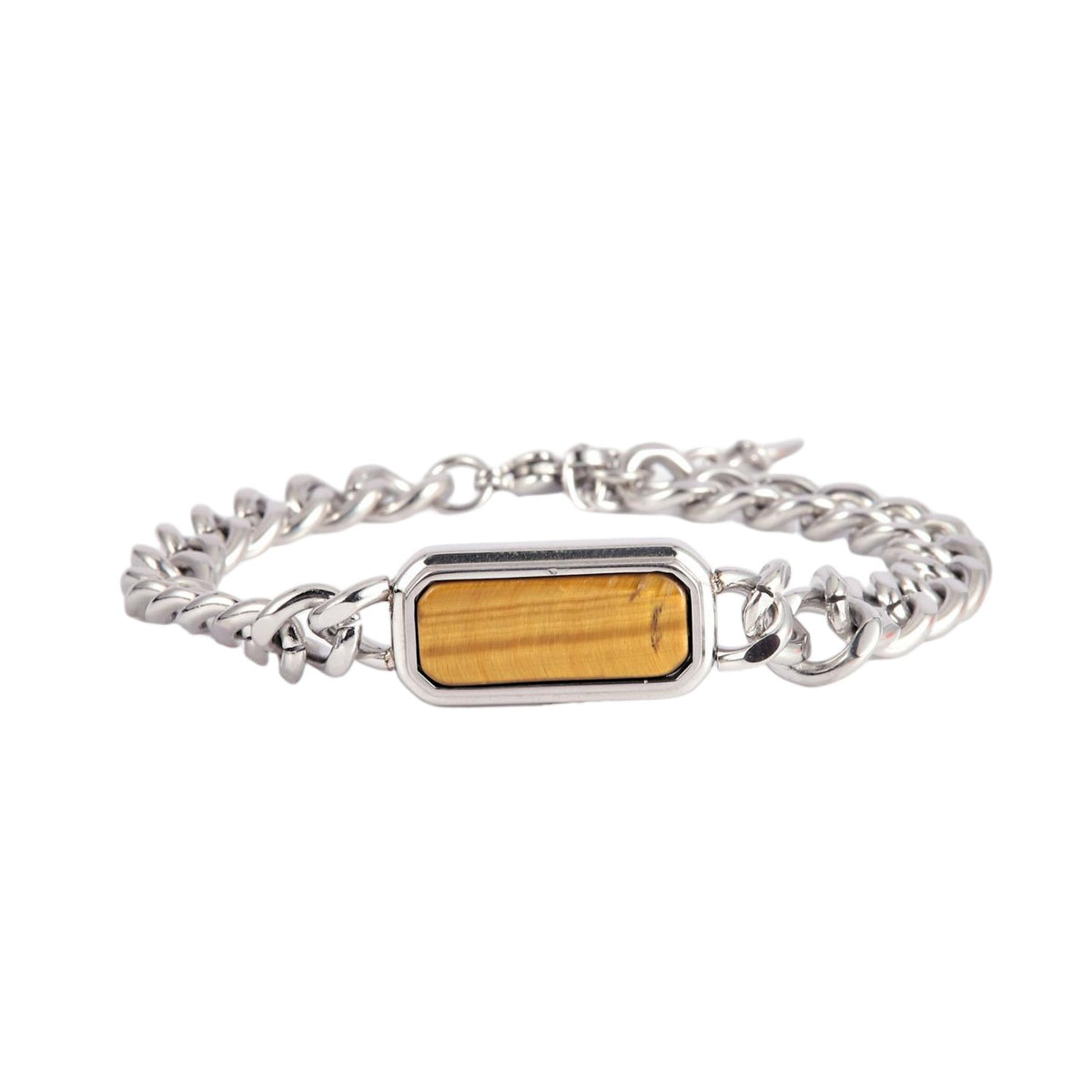 "Apex" Tiger's Eye Curb Chain Bracelet