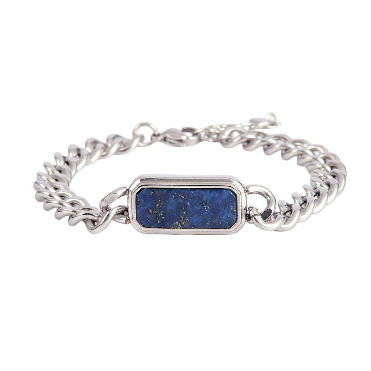 "Apex" Lapis Lazuli Curb Chain Bracelet