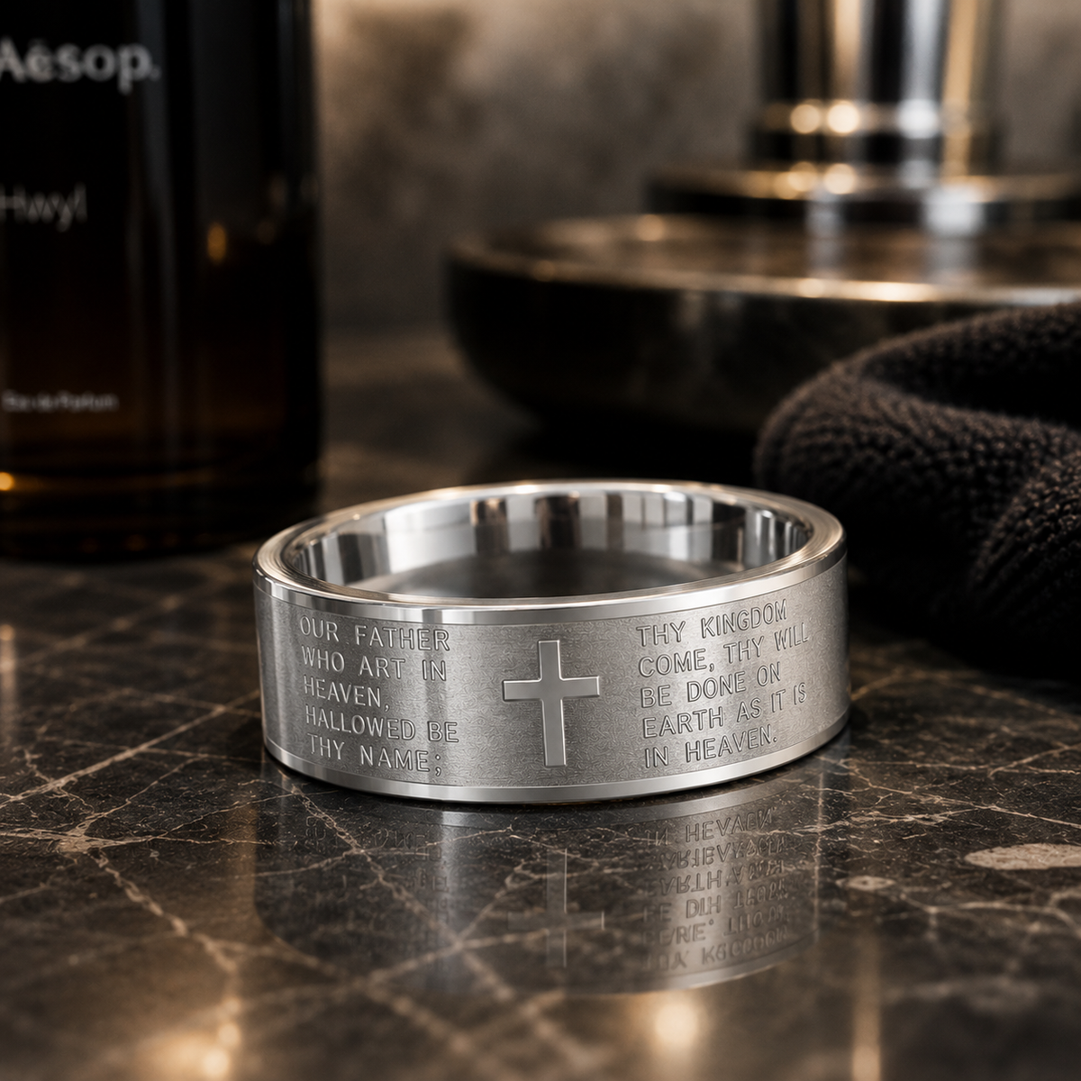 Lords Prayer Faith Jewelry Set for Men