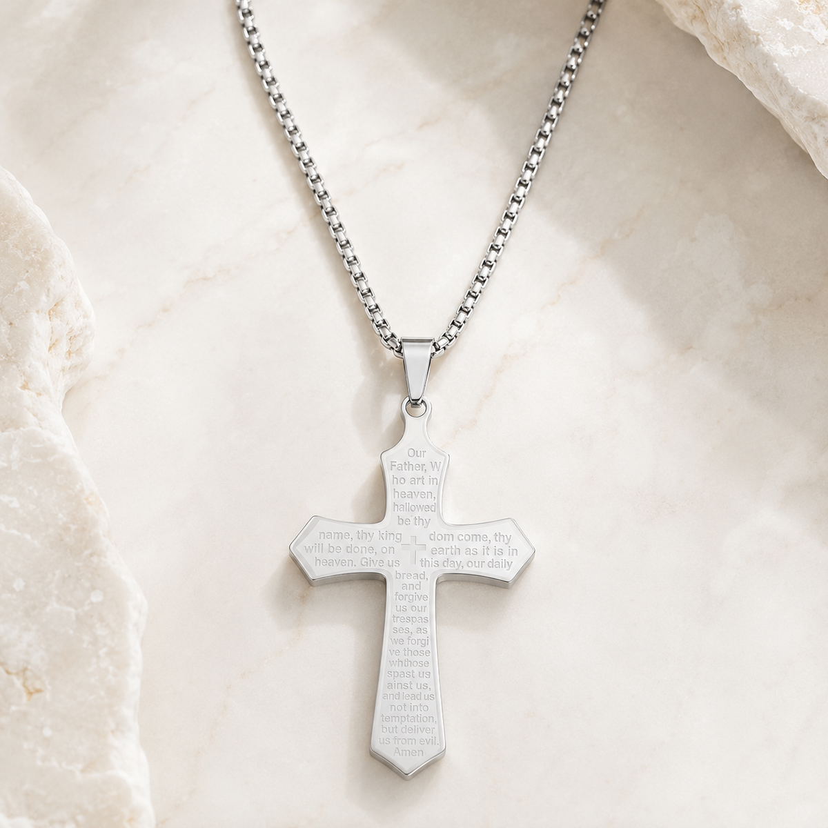 Lords Prayer Faith Jewelry Set for Men
