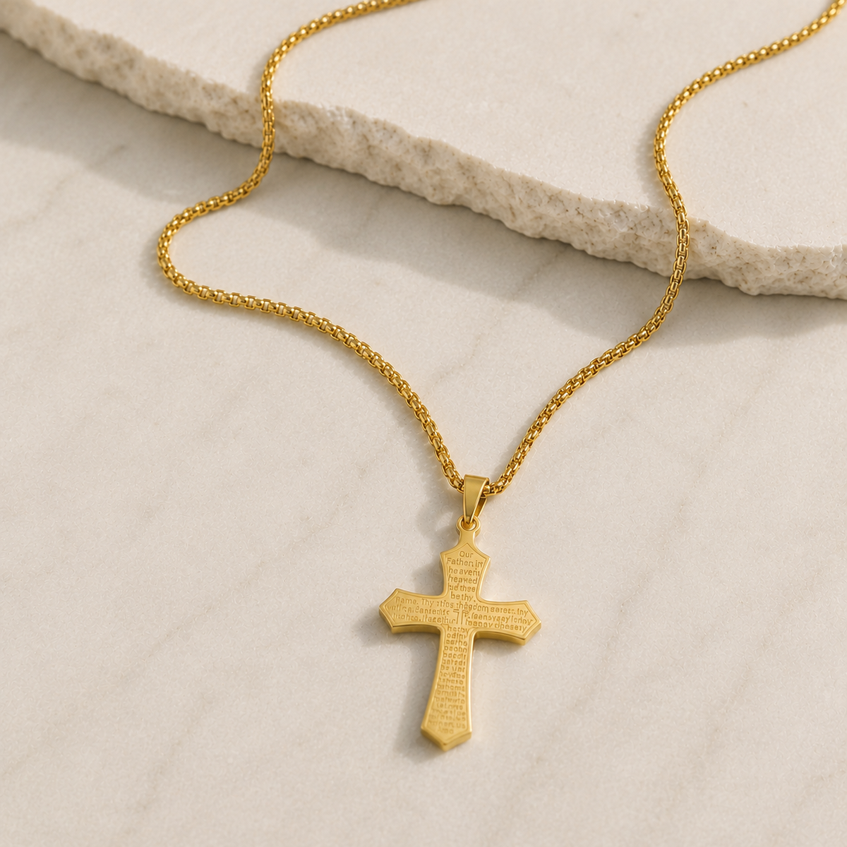 Lords Prayer Faith Jewelry Set for Men