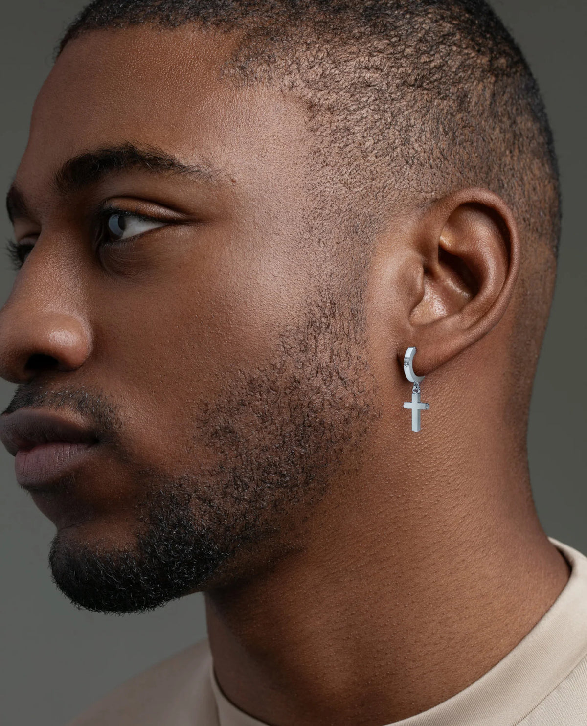 Cross & Stud Earring Set with Round CZ Studs