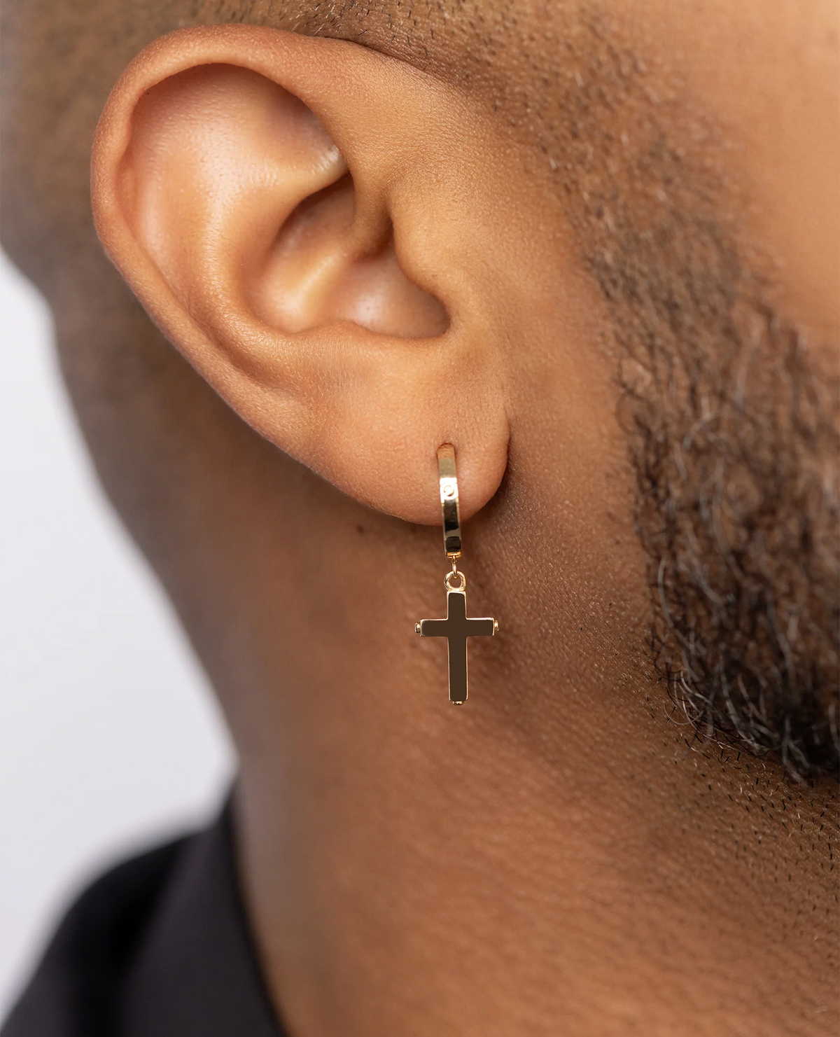 Cross & Stud Earring Set with Round CZ Studs