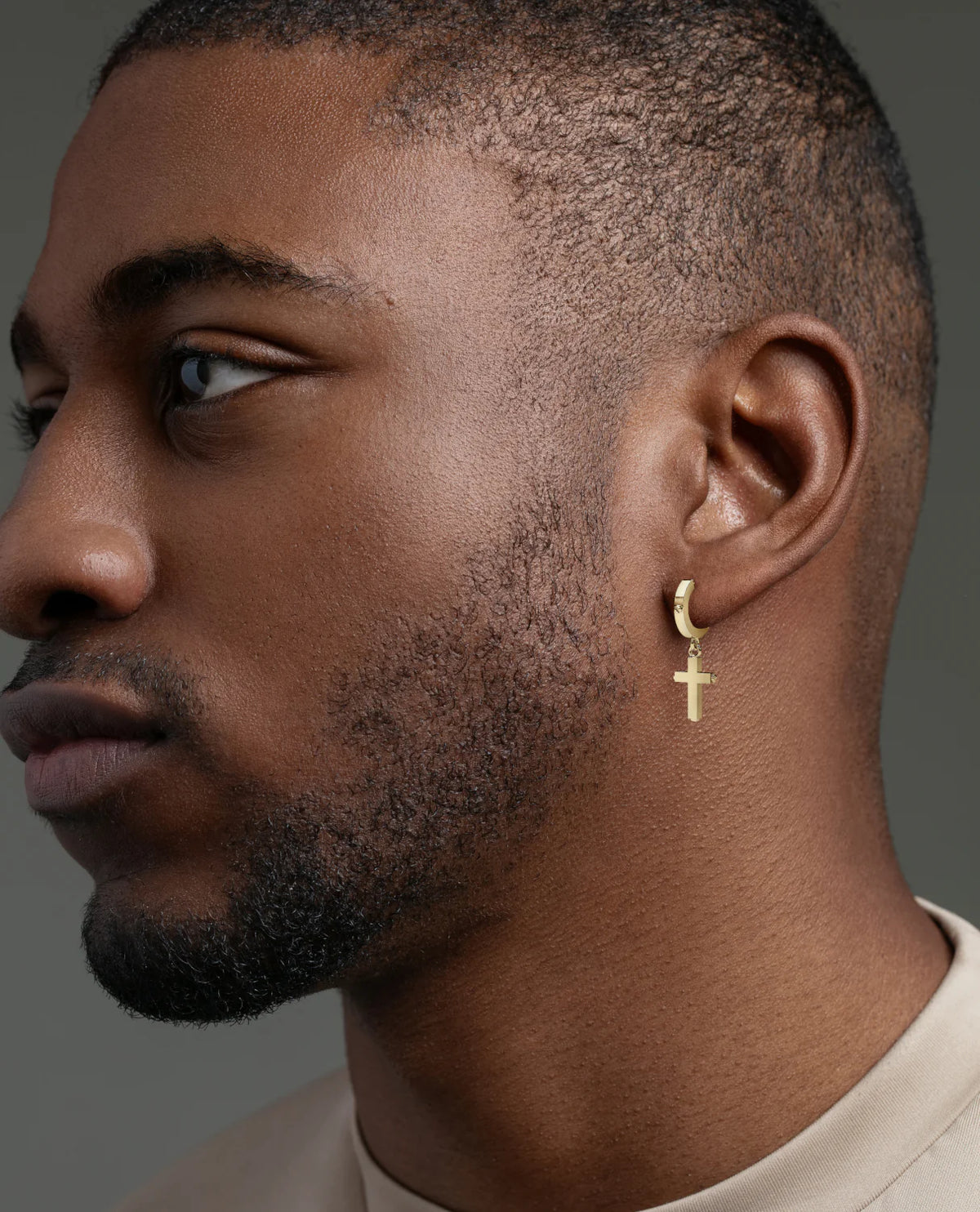 Cross & Stud Earring Set with Round CZ Studs