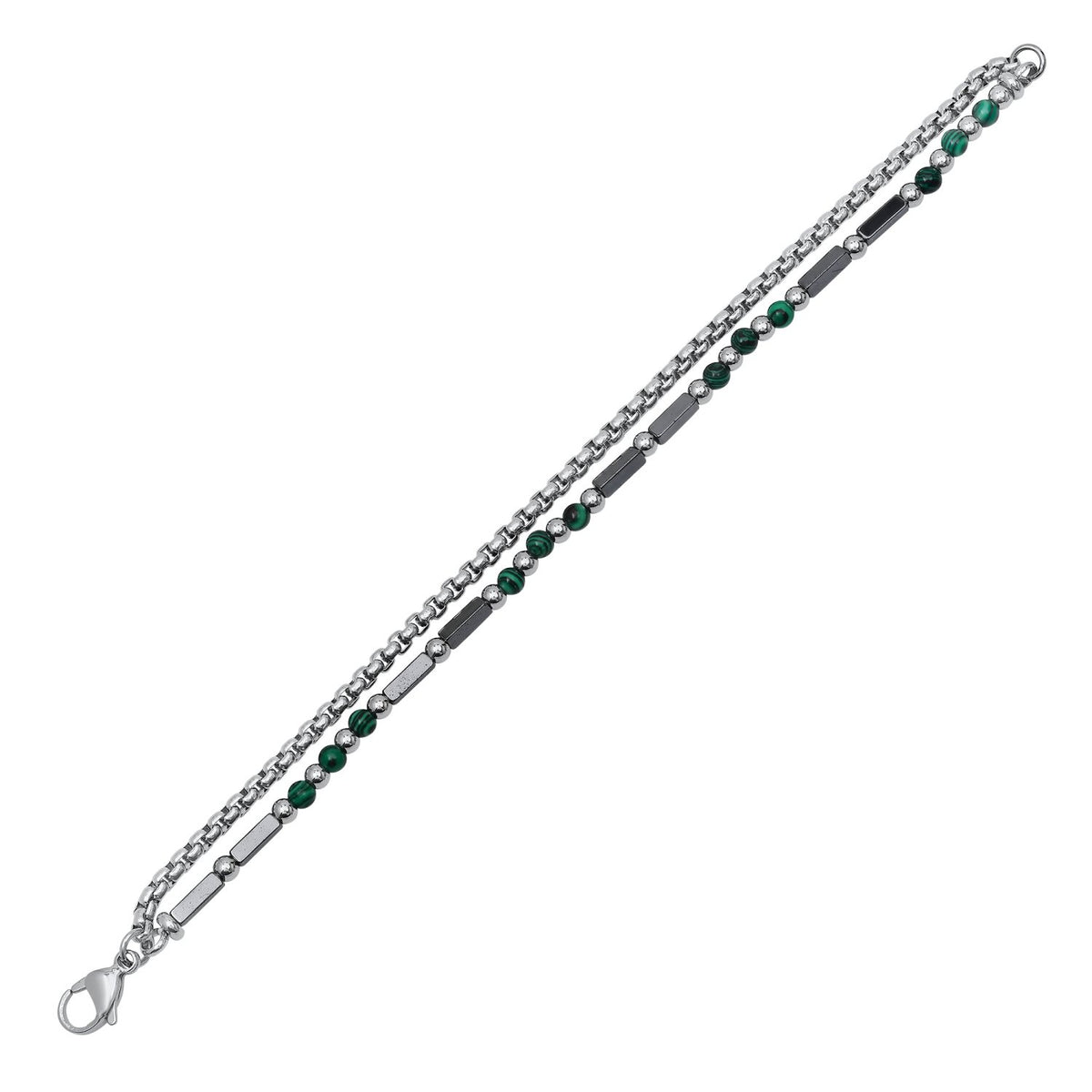 Stainless Steel Stone Chain Bracelet