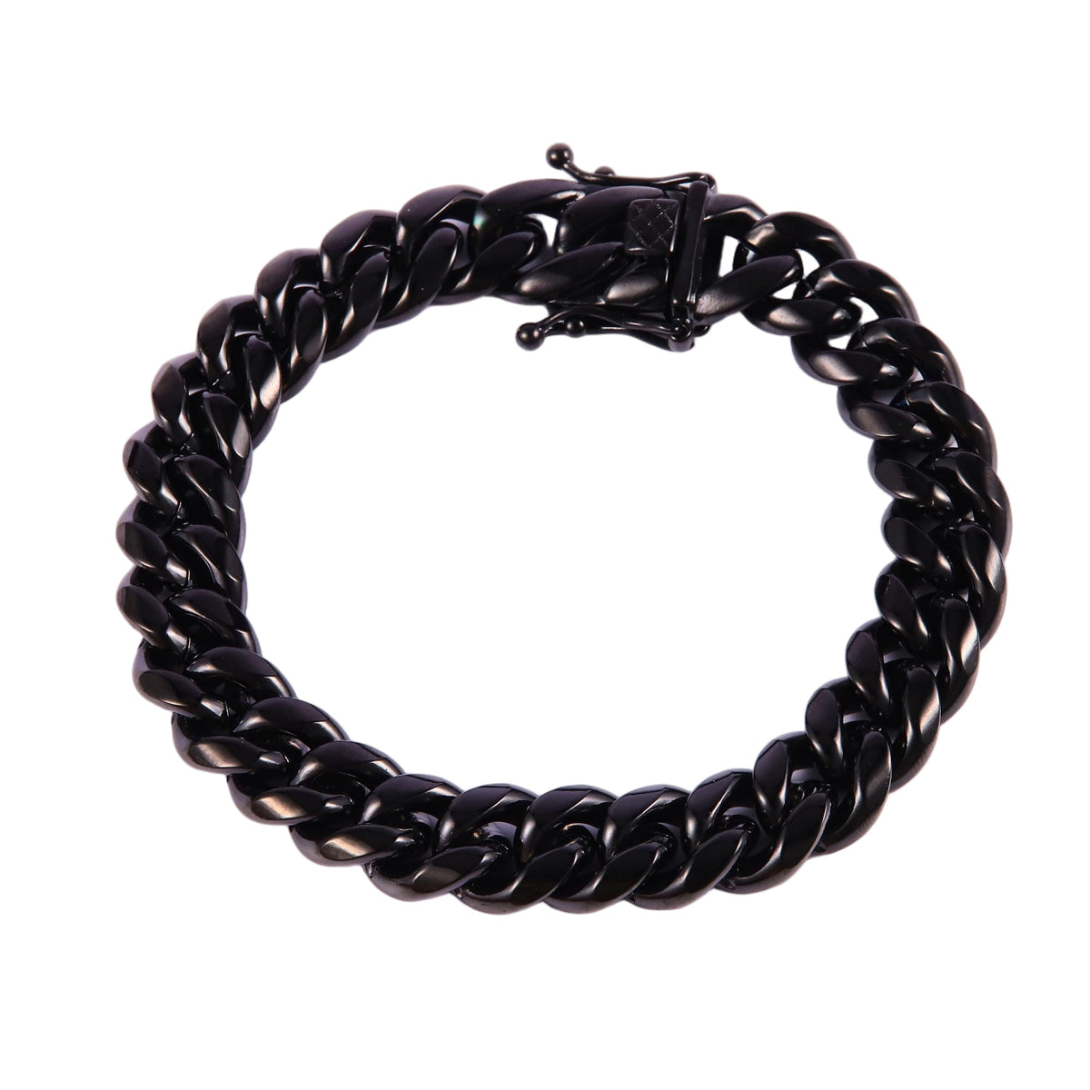 Stainless Steel Black Plated Curb Chain Bracelet