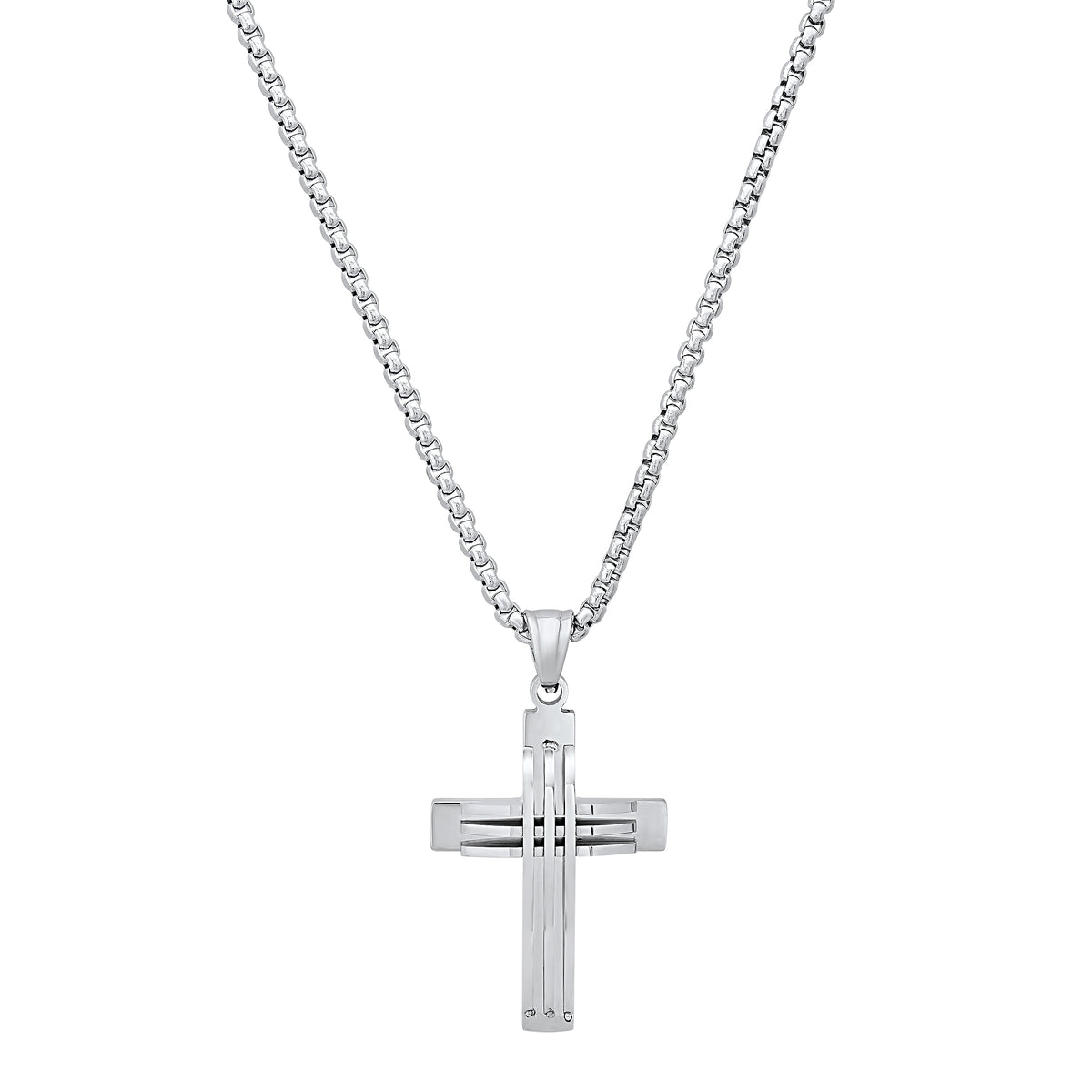Cross Box Chain Necklace