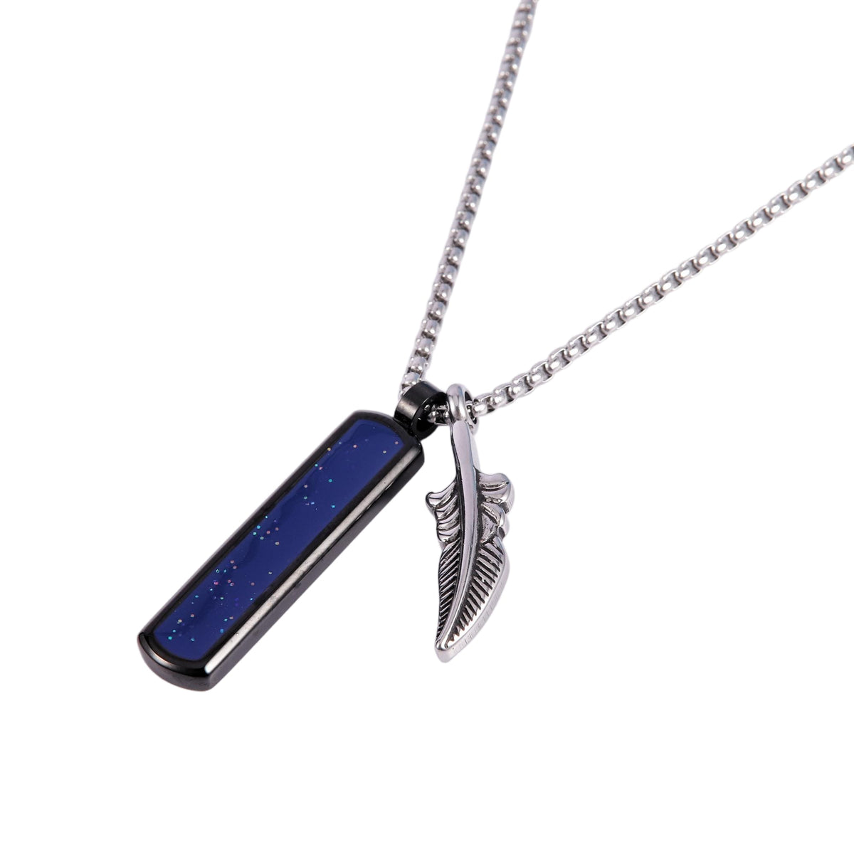 Lapis and Arrow Double Pendant Chain