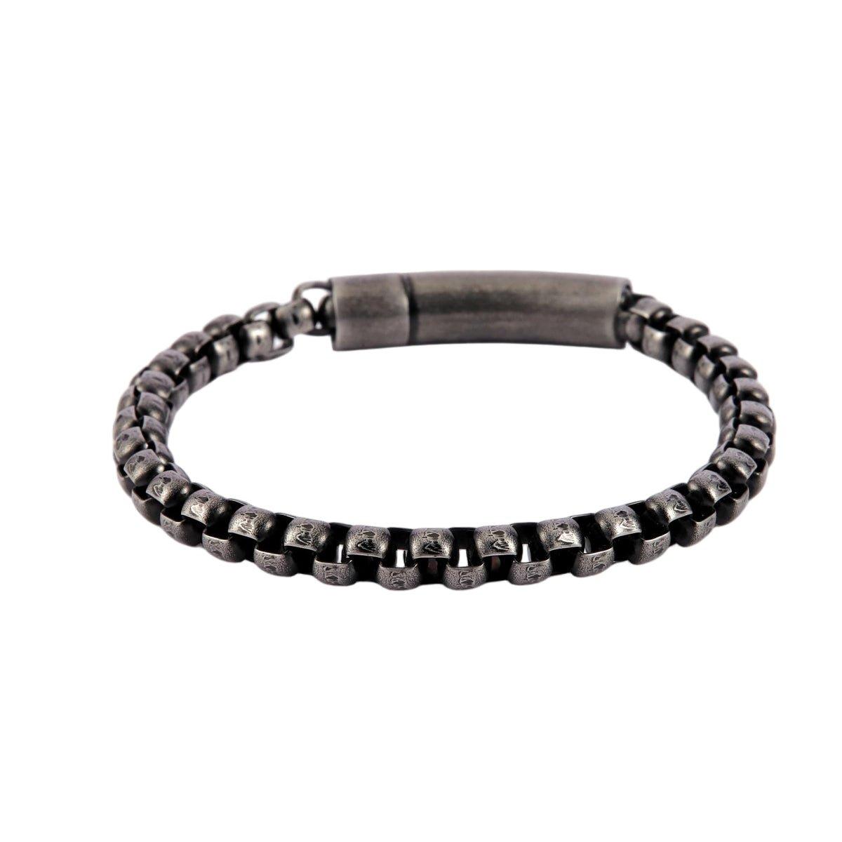 Puff Black Box Chain Bracelet