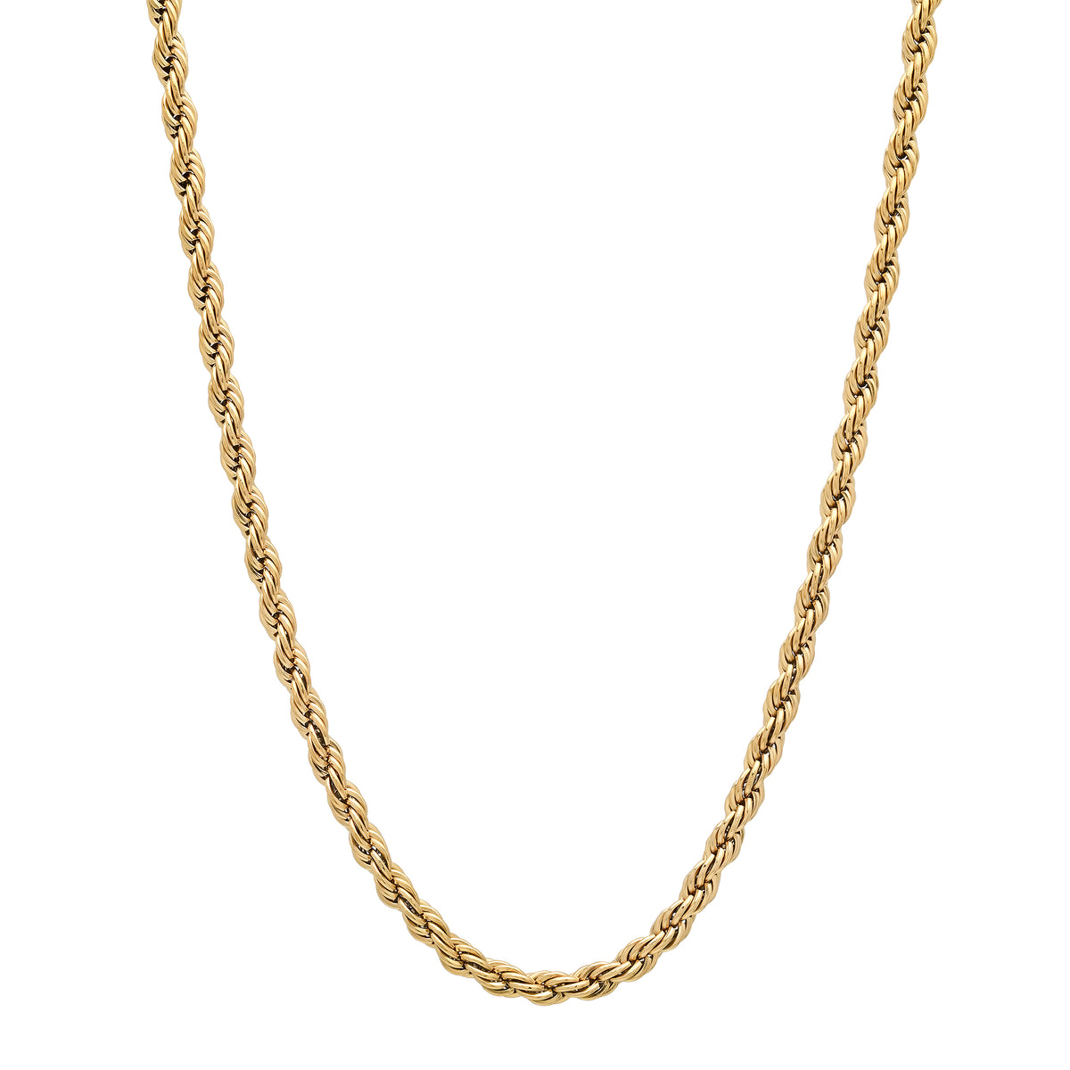 Basic Gold Plated Rope Chain Necklace