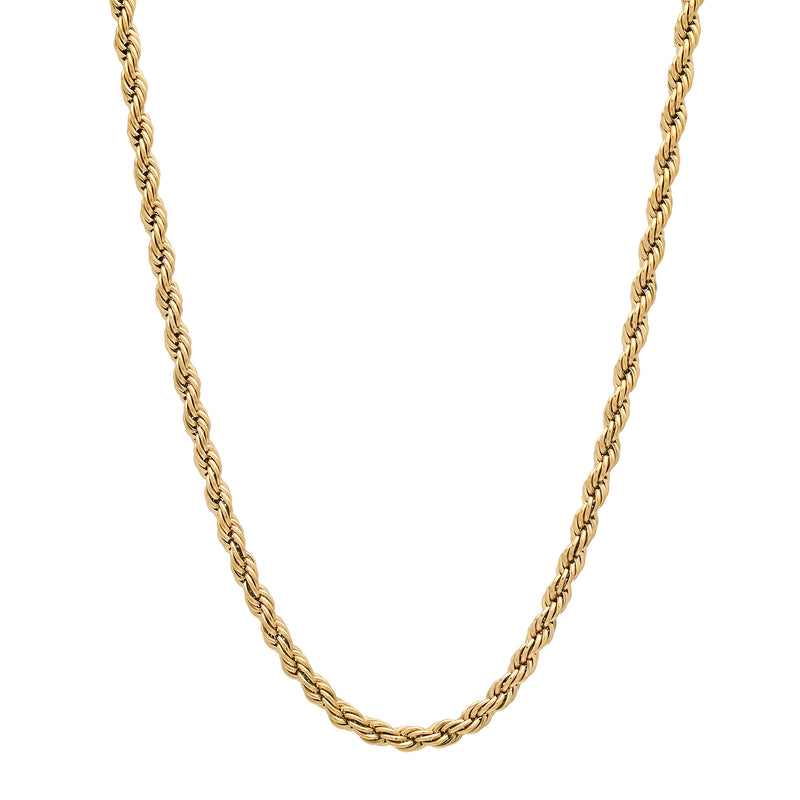 Basic Gold Plated Rope Chain Necklace