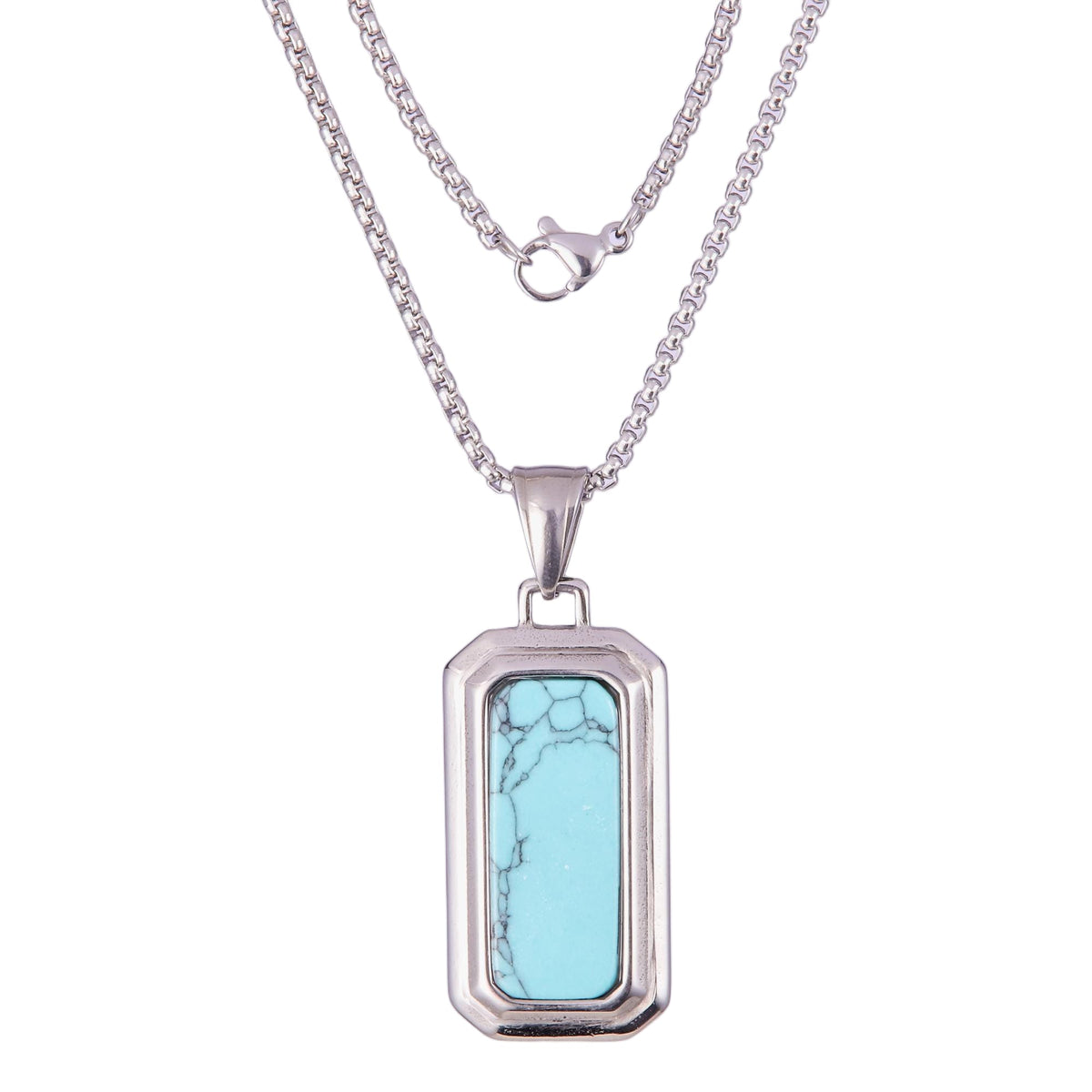 Turquoise Dogtag Pendant