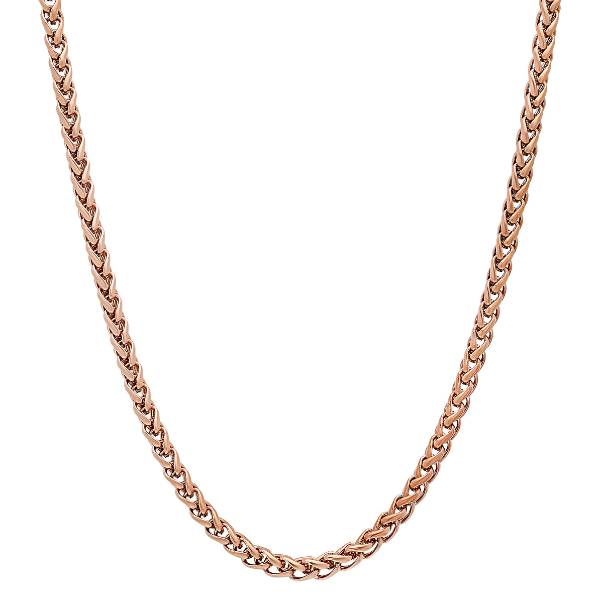 Basic Rose Gold Plated Rope Chain Necklace