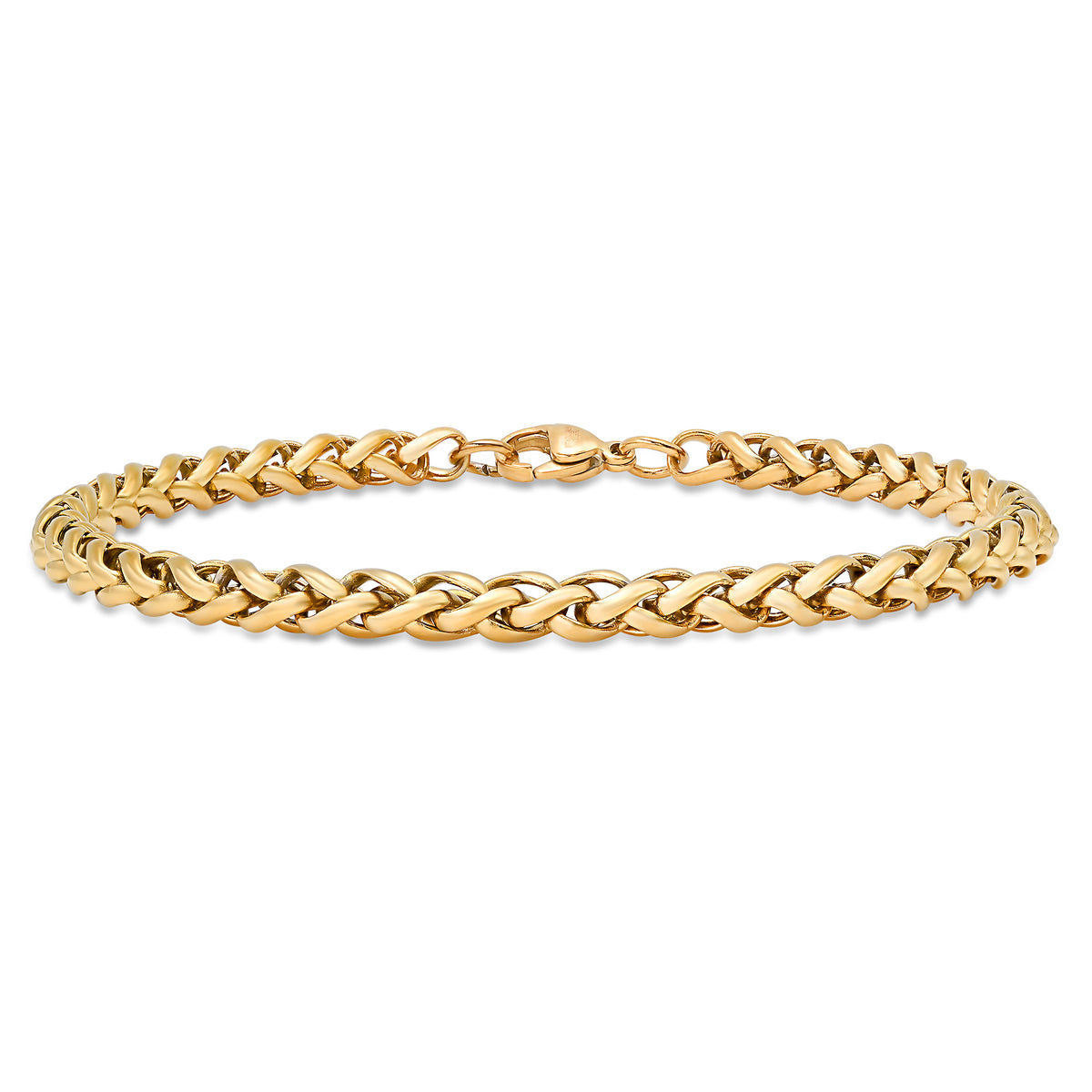 Gold Plated Wheat Chain Bracelet