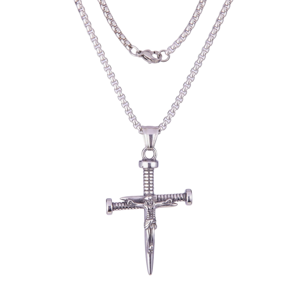 Crucifix Nail Pendant Necklace