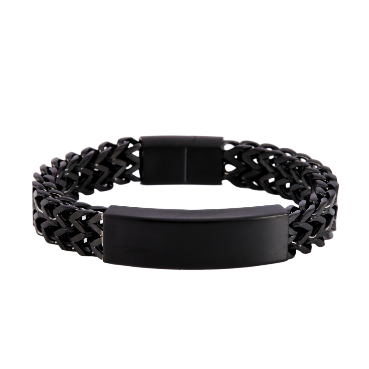 Black Double Franco ID Chain Bracelet