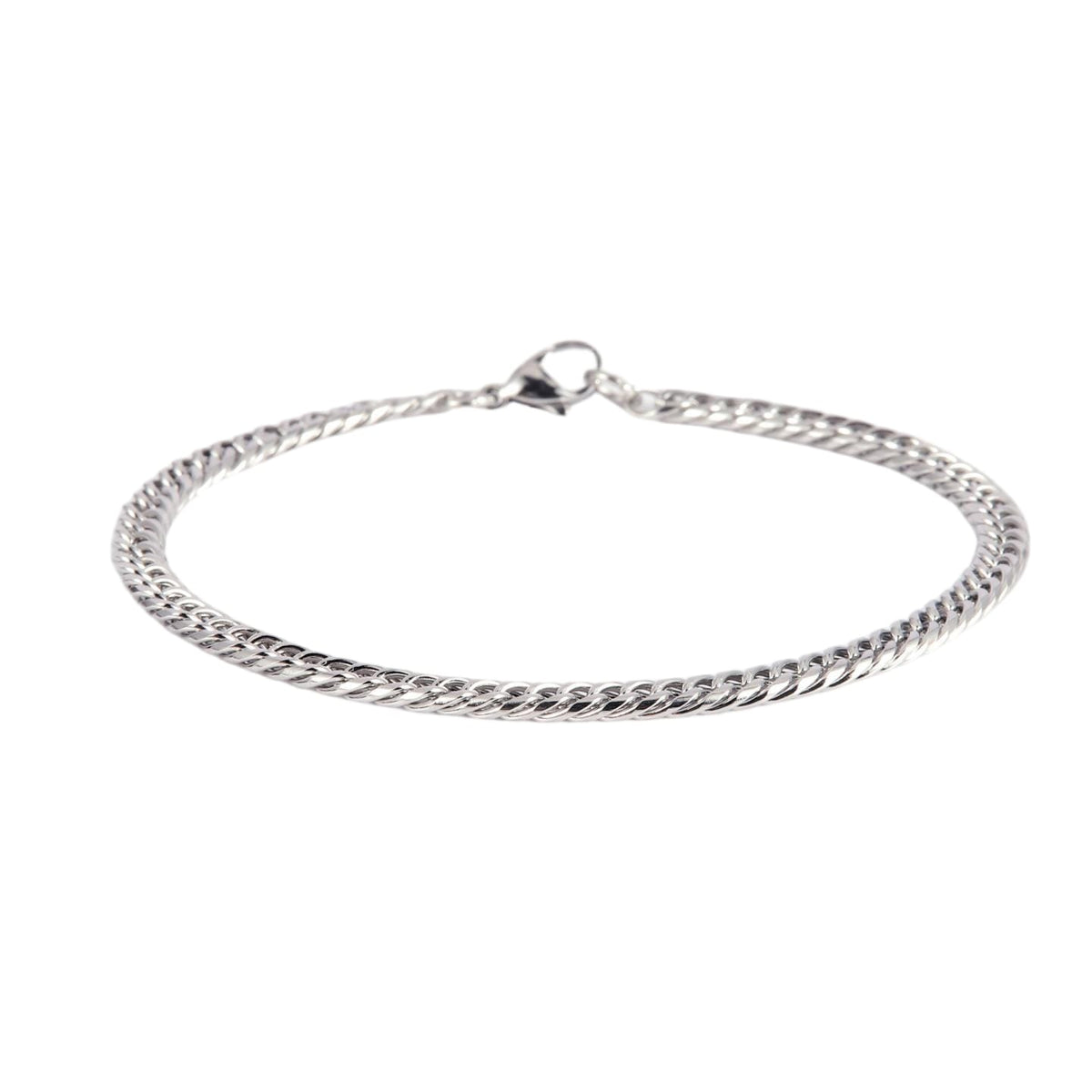 Flat Lobster Clasp Cuban Chain Bracelet