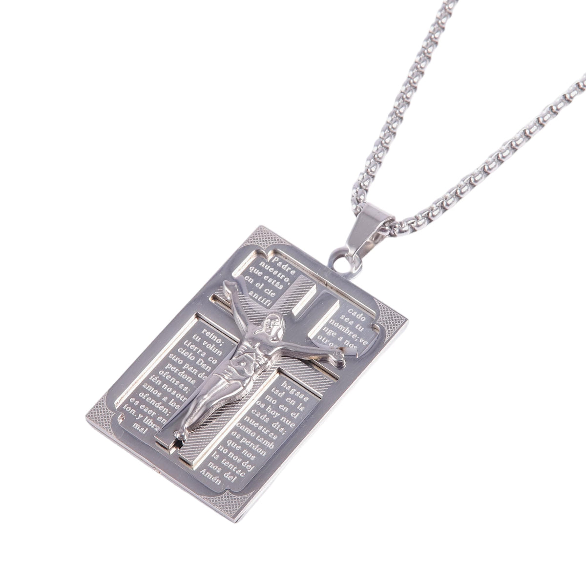 Crucifix Lord's Prayer Necklace