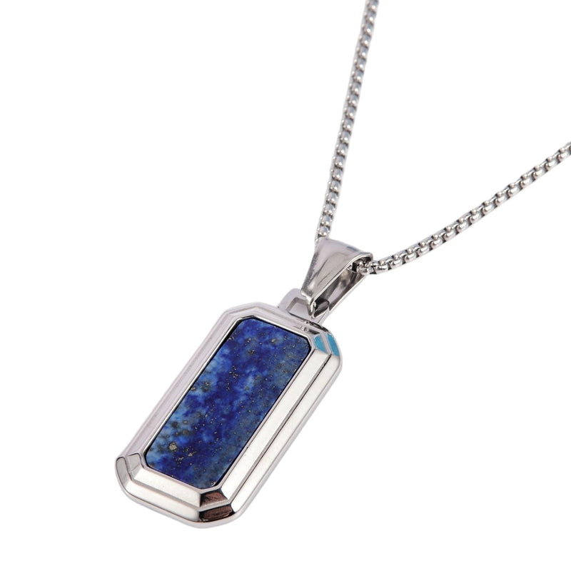 Lapis Dogtag Pendant